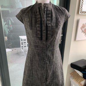 Merona Gray & Black Tuxedo Dress with Belt